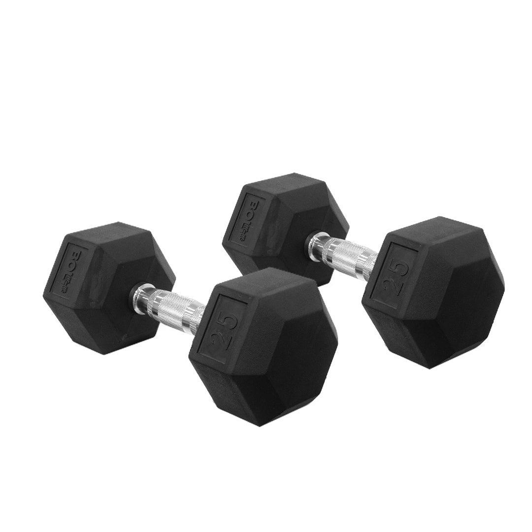 LONESTAR RUBBER HEX DUMBBELL (PAIRS) - Bolt Fitness Supply, LLC
