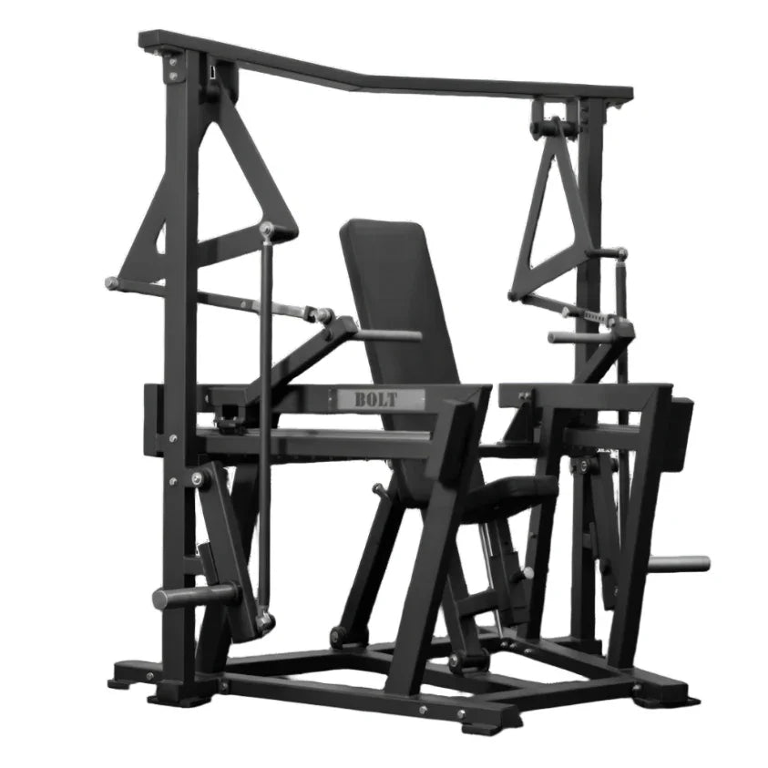SORCERER PLATE LOADED RAIL SEATED CHEST PRESS - Bolt Fitness Supply, LLC