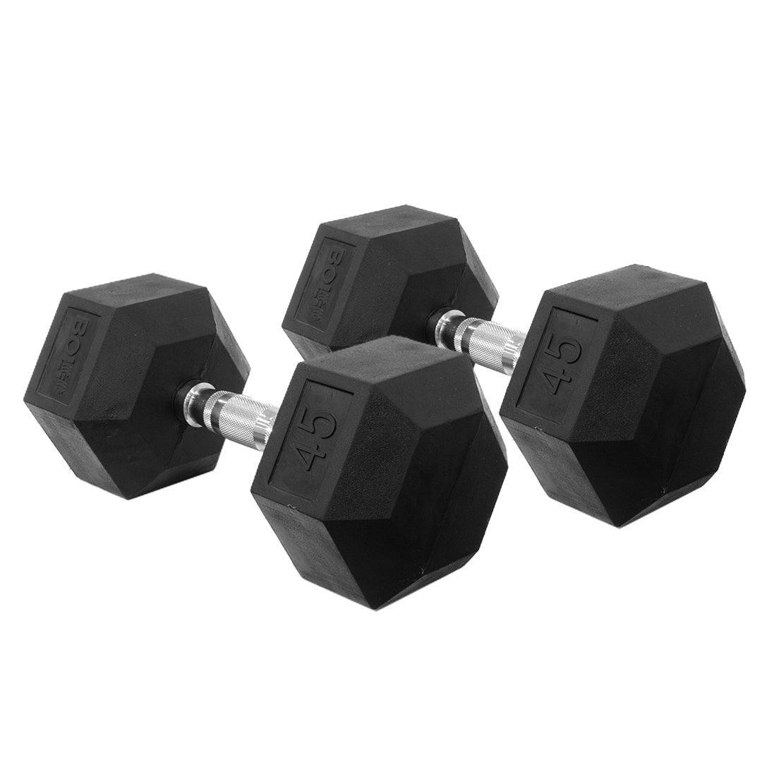 LONESTAR RUBBER HEX DUMBBELL (PAIRS) - Bolt Fitness Supply, LLC