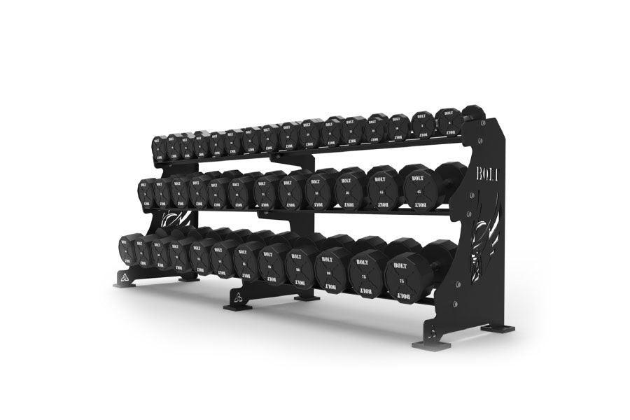 EVOLUTION URETHANE DUMBBELLS (DUMBELL RACK NOT INCLUDED) - Bolt Fitness Supply, LLC