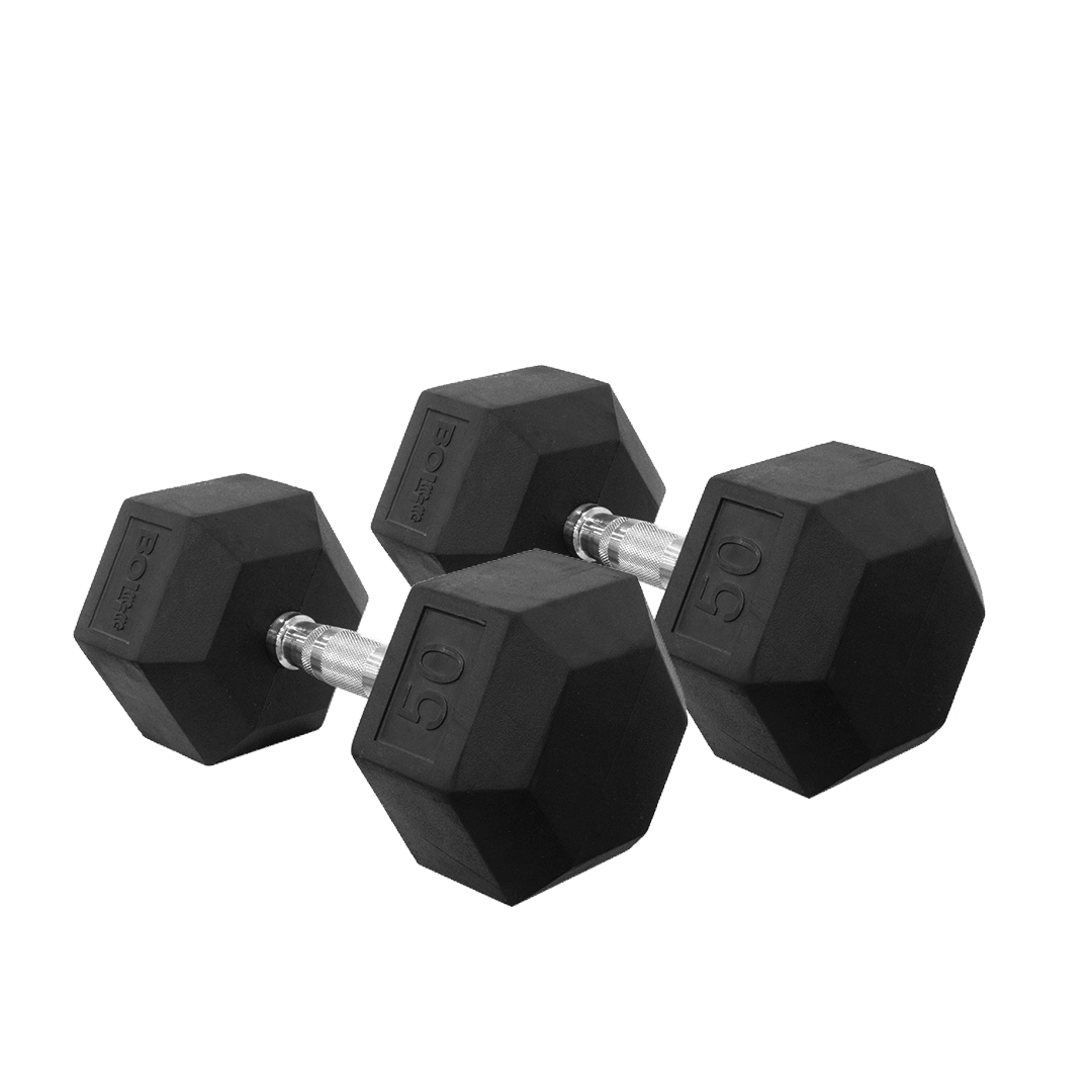 LONESTAR RUBBER HEX DUMBBELL (PAIRS) - Bolt Fitness Supply, LLC