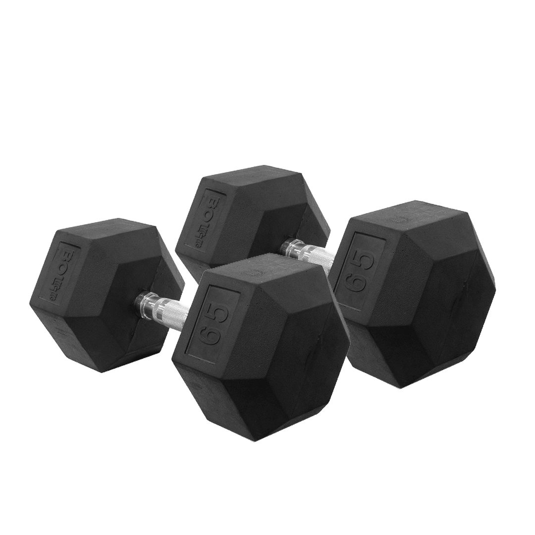 LONESTAR RUBBER HEX DUMBBELL (PAIRS) - Bolt Fitness Supply, LLC