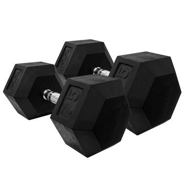 LONESTAR RUBBER HEX DUMBBELL (PAIR AND SETS) - Bolt Fitness Supply