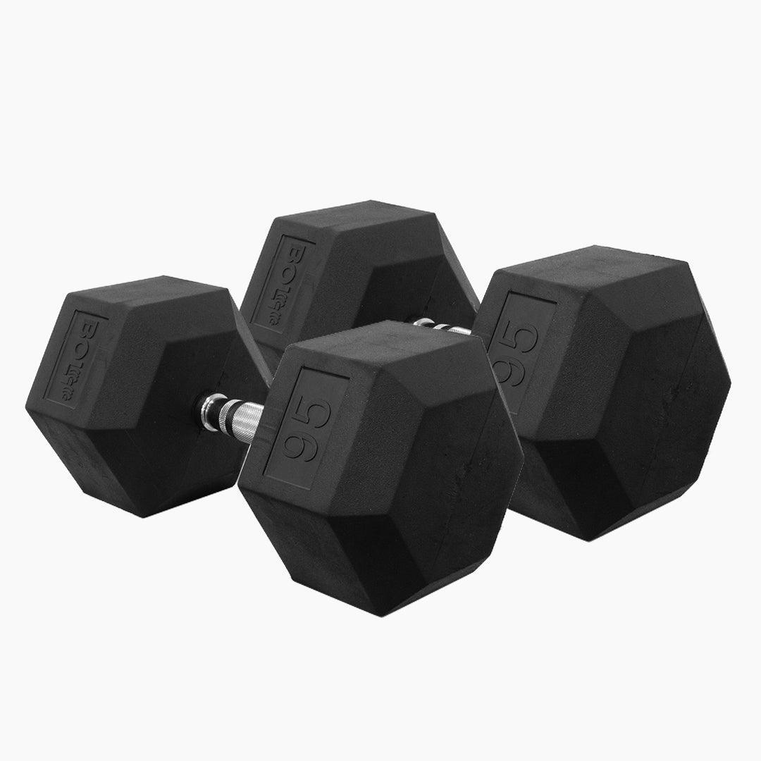LONESTAR RUBBER HEX DUMBBELL (PAIRS) - Bolt Fitness Supply, LLC