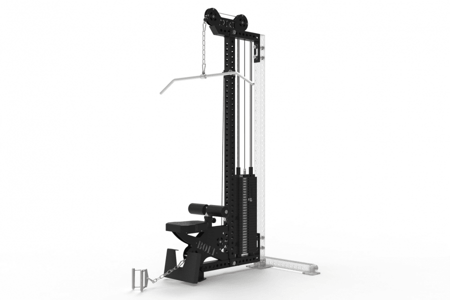 STORM SERIES WIDOW LAT PULLDOWN LOW ROW ATTACHMENT WITH 300 LB WEIGHT STACK - Bolt Fitness Supply