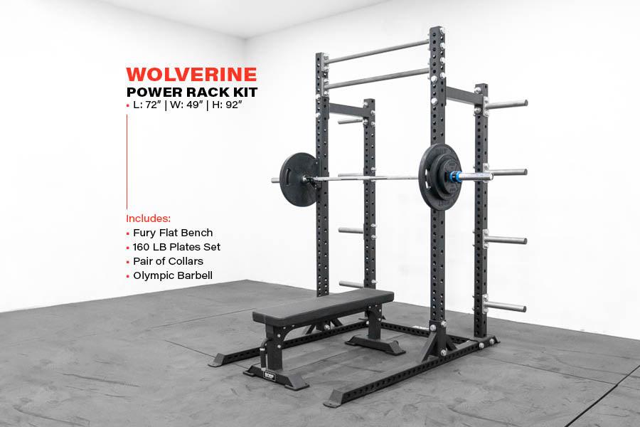 STORM SERIES WOLVERINE HALF RACK HOME GYM PACKAGE - Bolt Fitness Supply
