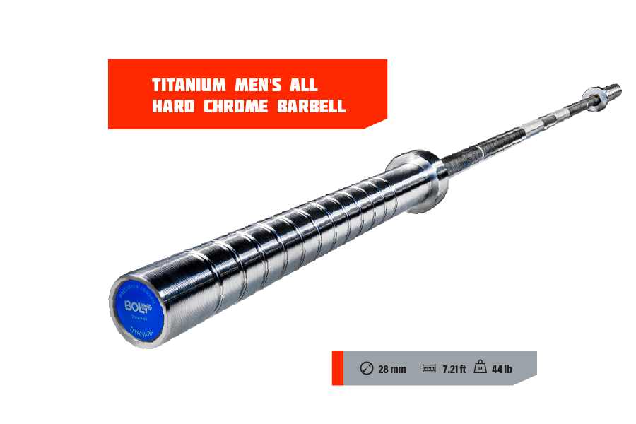TITANIUM: Men's Hard Chrome, 2000-LB. Capacity - Bolt Fitness Supply