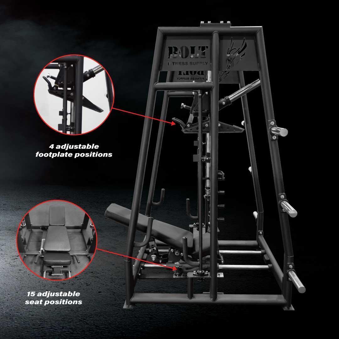 DISCIPLE ADJUSTABLE VERTICAL LEG PRESS - Bolt Fitness Supply, LLC