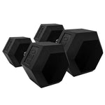 LONESTAR RUBBER HEX DUMBBELL (PAIR AND SETS) - Bolt Fitness Supply