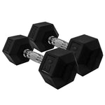 LONESTAR RUBBER HEX DUMBBELL (PAIR AND SETS) - Bolt Fitness Supply