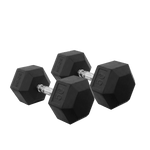 50 Pounds Rubber Hexagon Dumbbell