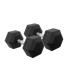 50 Pounds Rubber Hexagon Dumbbell