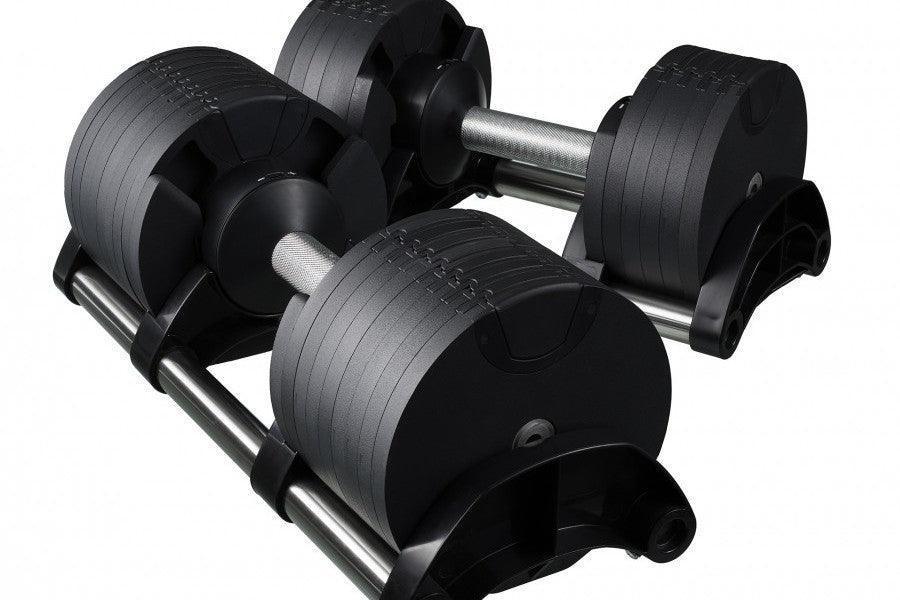 adjustable dumbbell set plate loaded selectorized