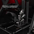 HERO ADJUSTABLE PLATE LOADED DY ROW detail of vertical and horizontal seat adjustments.