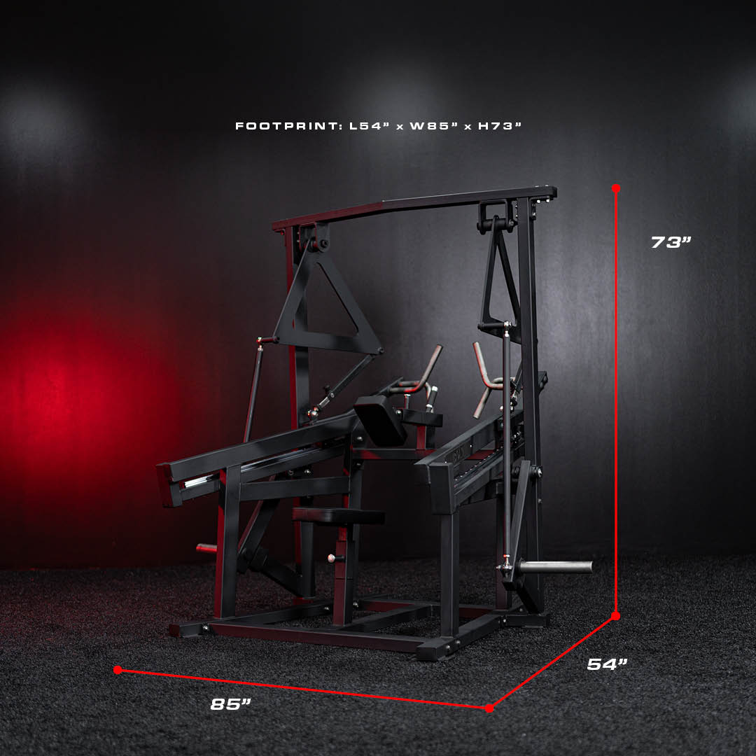 Wizard Machine WIZARD PLATE LOADED RAIL SEATED MID ROW – Bolt Fitness Supply, LLC