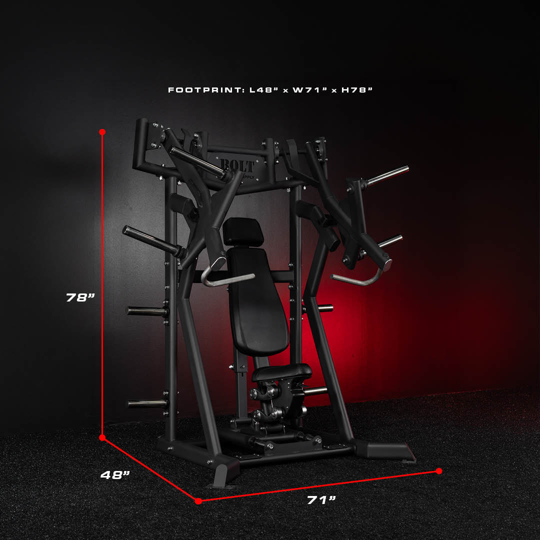 HADES ADJUSTABLE SEATED PLATE LOADED INCLINE CHEST PRESS