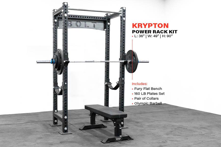 STORM SERIES KRYPTON POWER RACK HOME GYM PACKAGE - Bolt Fitness Supply