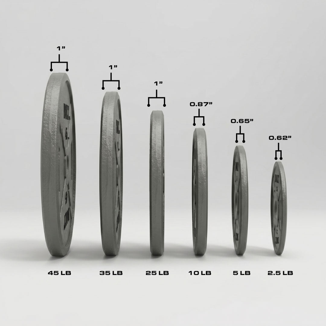 SURGE OLYMPIC CAST IRON WEIGHT PLATES GRAY (PAIRS)
