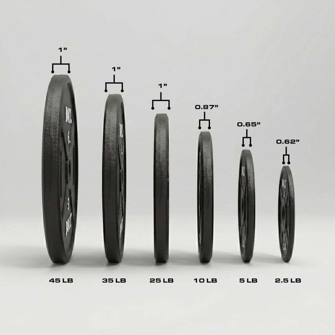 SURGE OLYMPIC CAST IRON WEIGHT PLATES BLACK (PAIRS)