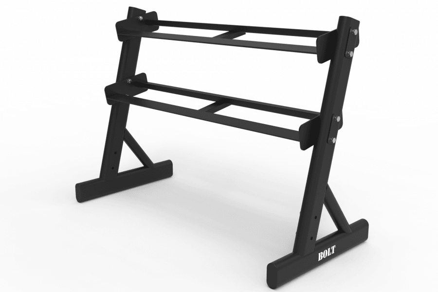 SCOUT 48" 2 & 3 TIER DUMBBELL RACK (DUMBELLS NOT INCLUDED) - Bolt Fitness Supply