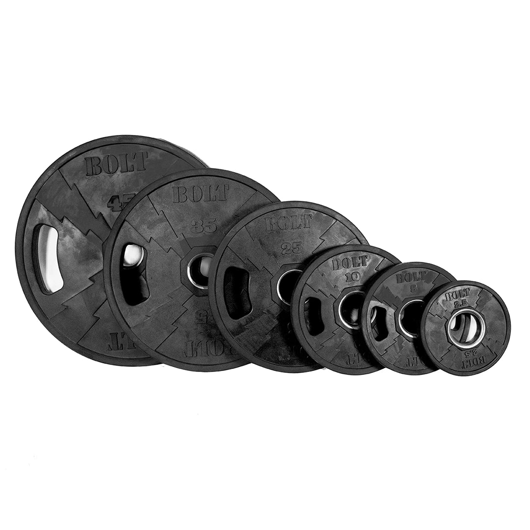 NEW LIGHTNING OLYMPIC RUBBER COATED WEIGHT PLATE Set 335 Lbs