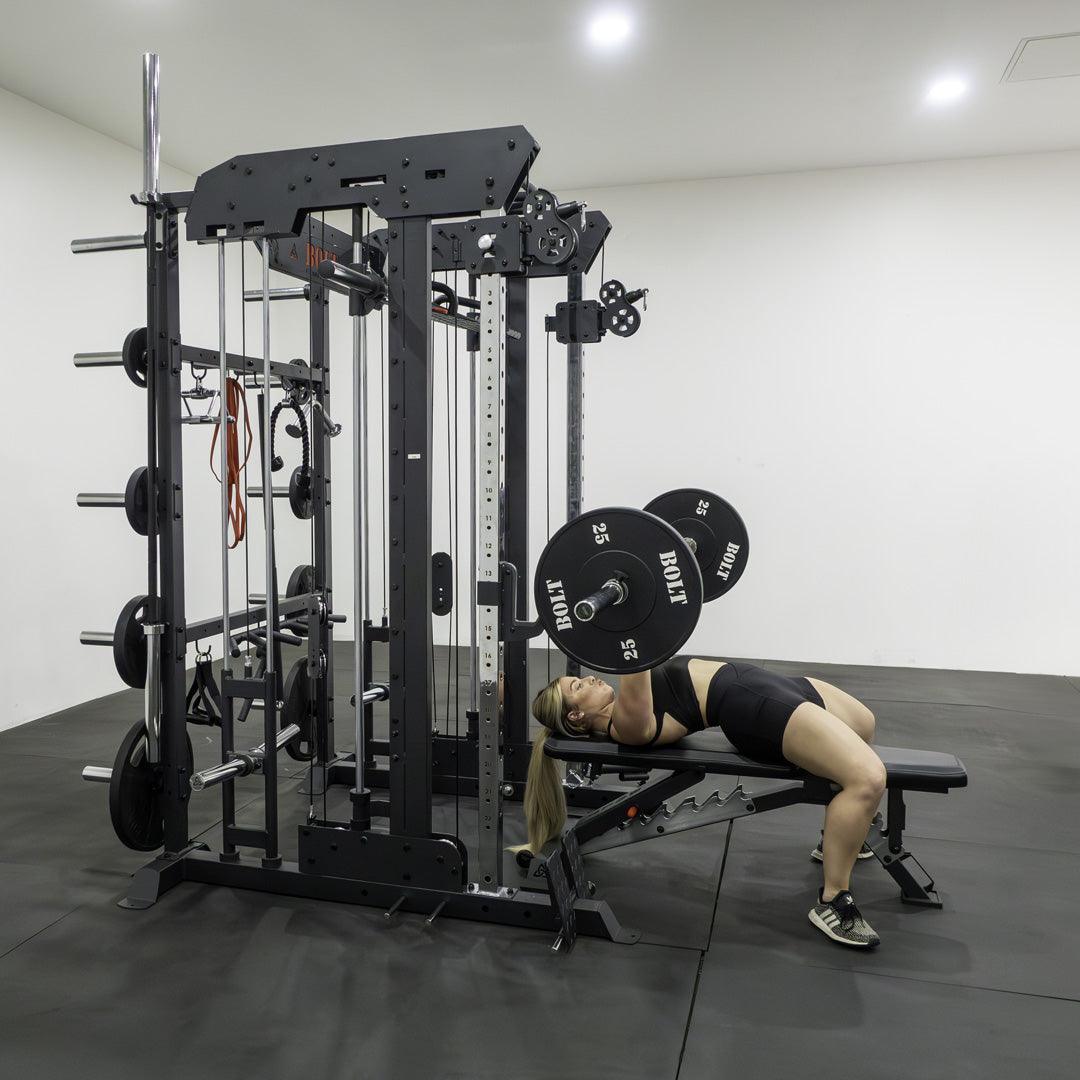 Thunder Series Beast Plate-Loaded All-in-One Smith Power Rack Combo ...