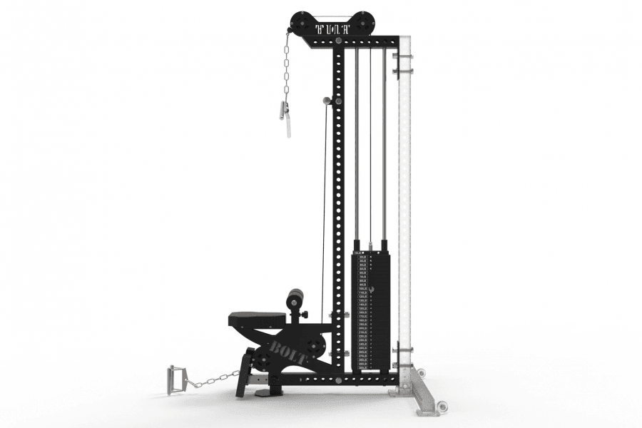 STORM SERIES WIDOW LAT PULLDOWN LOW ROW ATTACHMENT WITH 300 LB WEIGHT STACK - Bolt Fitness Supply