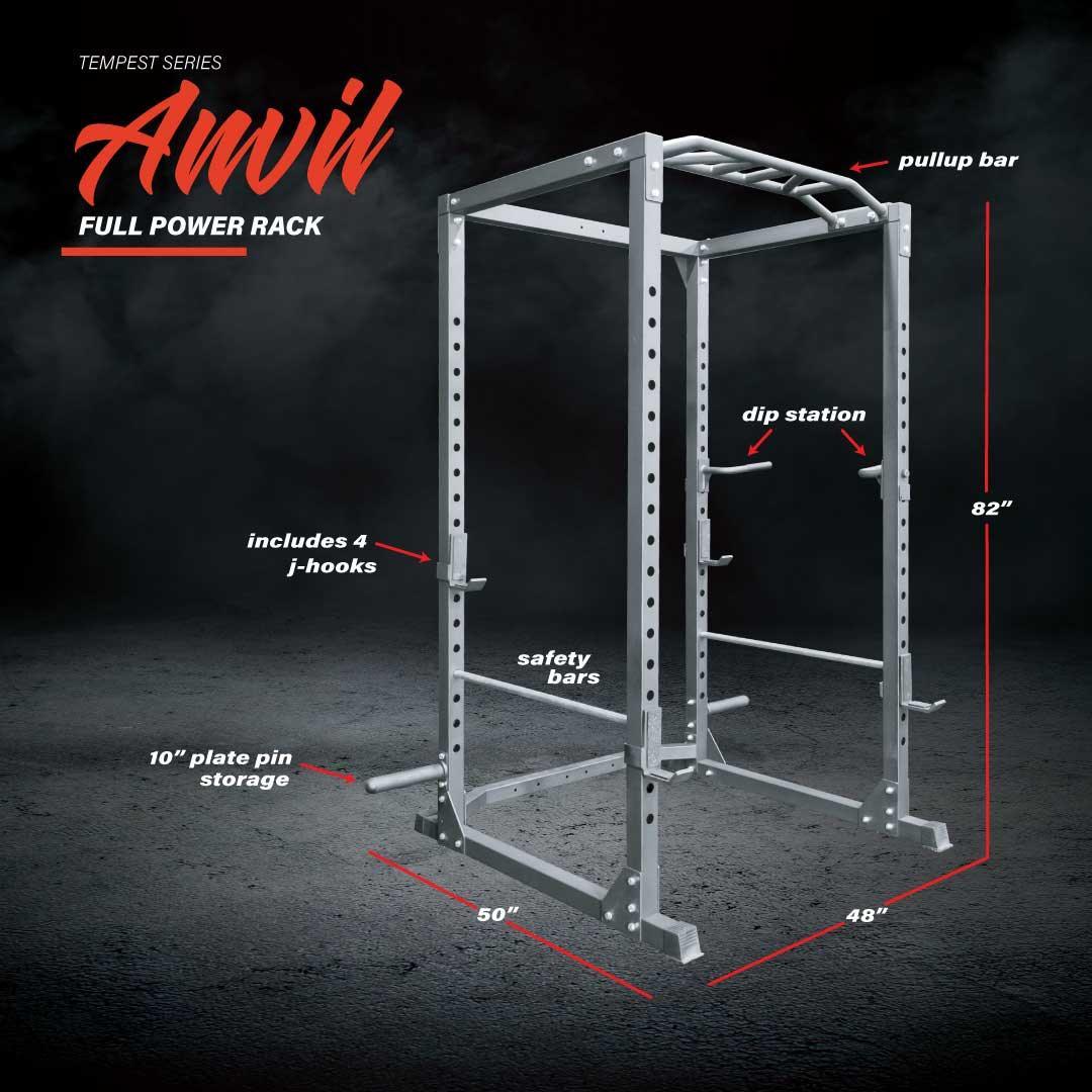 TEMPEST SERIES ANVIL FULL POWER RACK – Bolt Fitness Supply, LLC
