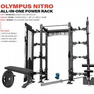 STORM SERIES OLYMPUS ALL-IN-ONE POWER RACK WITH NITRO HOME GYM PACKAGE - Bolt Fitness Supply, LLC
