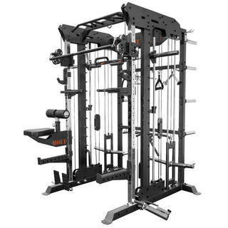 THUNDER SERIES BEAST PLATE LOADED ALL IN ONE MULTI-FUNCTION SMITH FUNCTIONAL POWER RACK COMBO - Bolt Fitness Supply