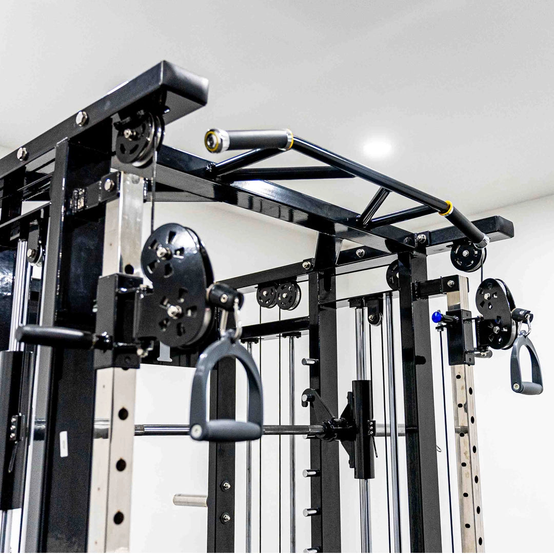 THUNDER SERIES APEX PLATE LOADED SMITH FUNCTIONAL POWER RACK ALL IN 1 COMBO
