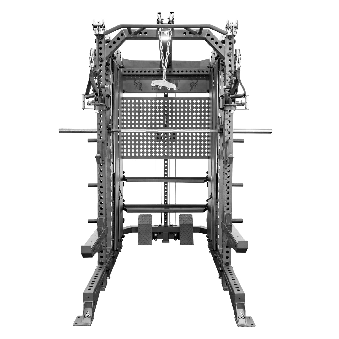 STORM SERIES FORTRESS MULTI FUNCTION COUNTERBALANCED SMITH MACHINE FUNCTIONAL TRAINER POWER RACK COMBO