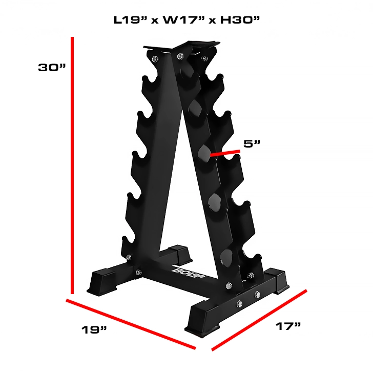 LUXOR DUMBBELL STORAGE RACK (5-25 LBS)