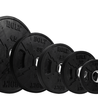 NEW LIGHTNING Rubber Coated Weight Plate Set 335 Lbs - Bolt Fitness Supply, LLC