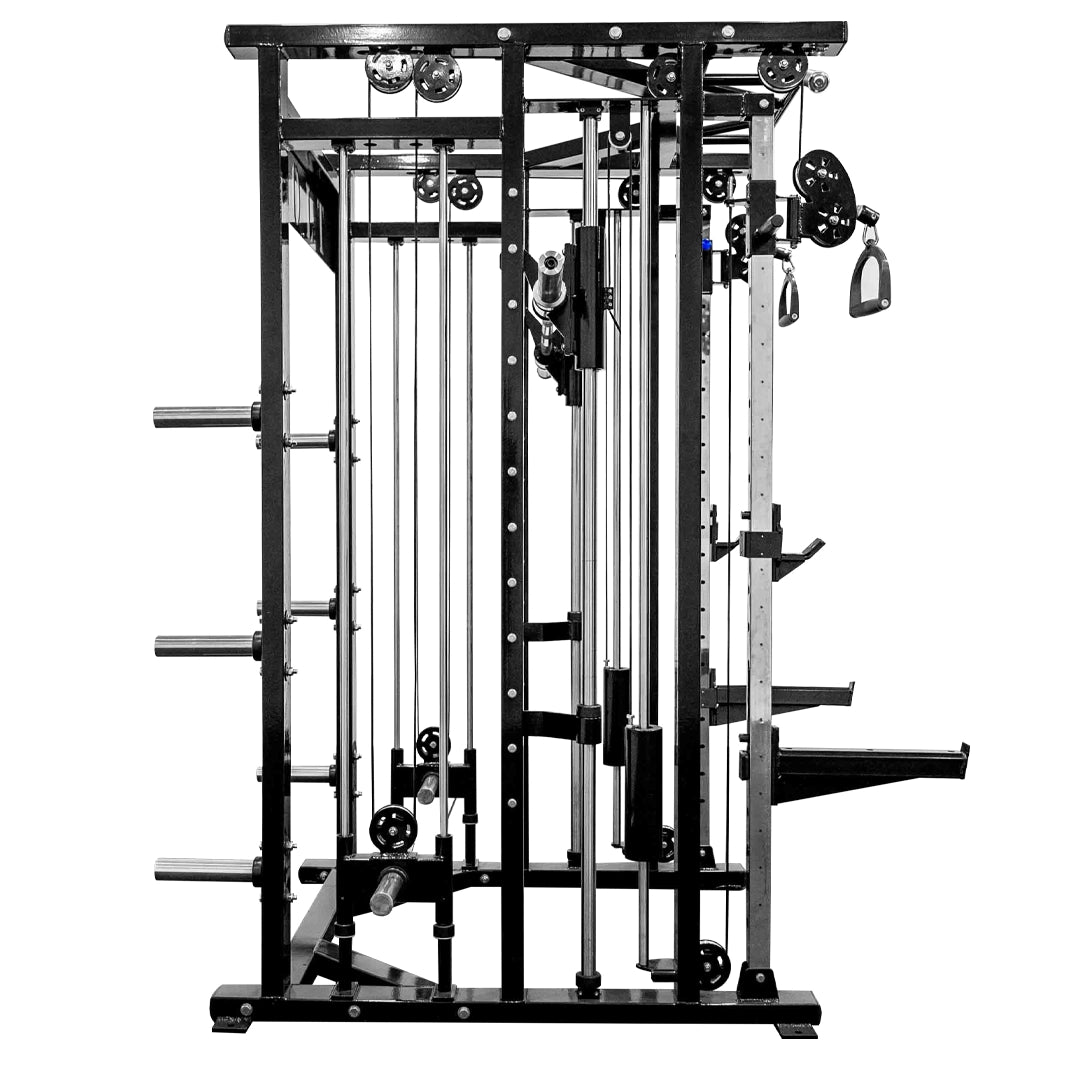 THUNDER SERIES APEX PLATE LOADED SMITH FUNCTIONAL POWER RACK ALL IN 1 COMBO