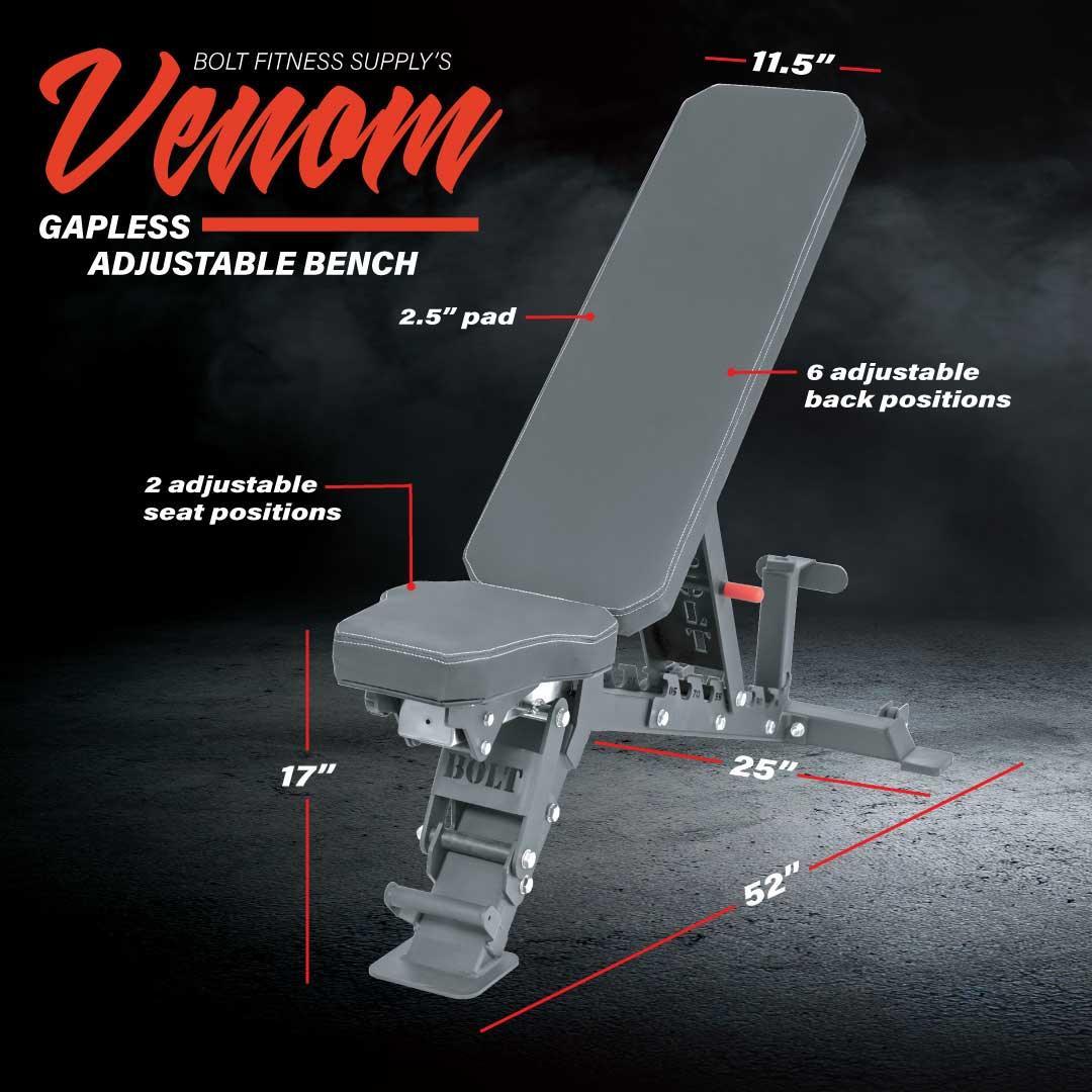 VENOM GAPLESS ADJUSTABLE BENCH