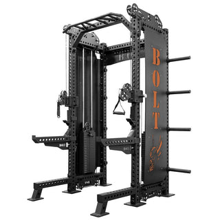 STORM SERIES WARLORD HALF RACK FUNCTIONAL TRAINER COMBO - Bolt Fitness Supply, LLC